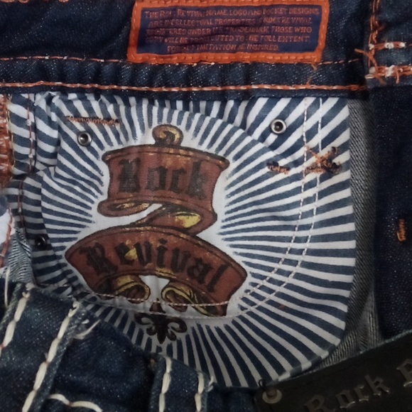 Rock Revival Women's Jeans 27 Easy Boot Embellished Shimmer Luna NWT DEFECT - Picture 9 of 10